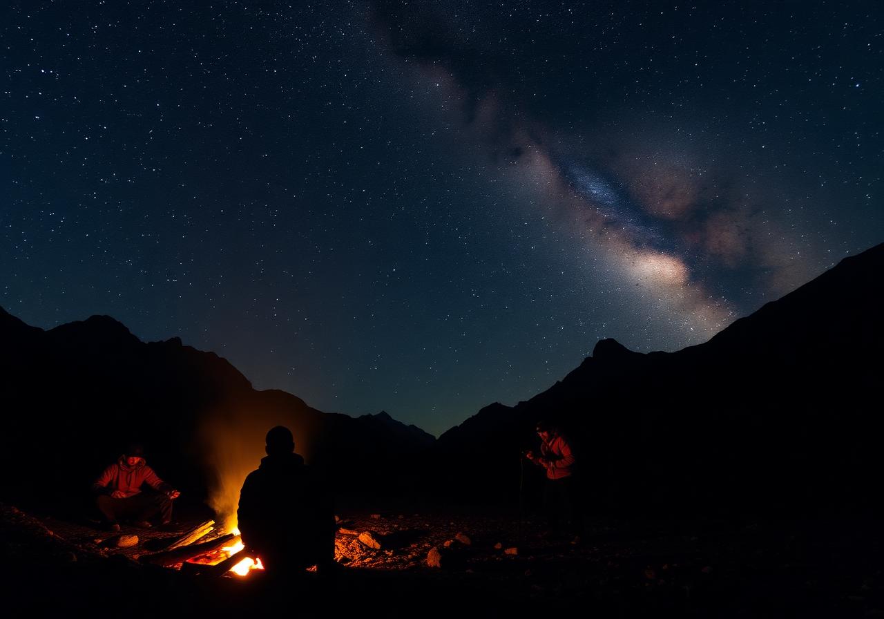 Under a milky sky